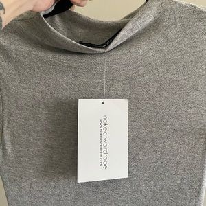 Naked Wardrobe grey t shirt dress NWT